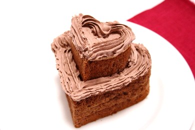 クーピー ３０分クッキング 楽しい簡単料理 手作りバレンタイン 簡単レシピ ダブルハートのチョコレートケーキ