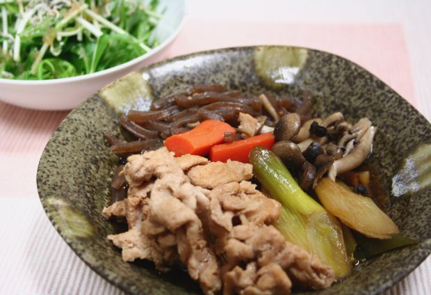 豚肉とねぎの和風煮